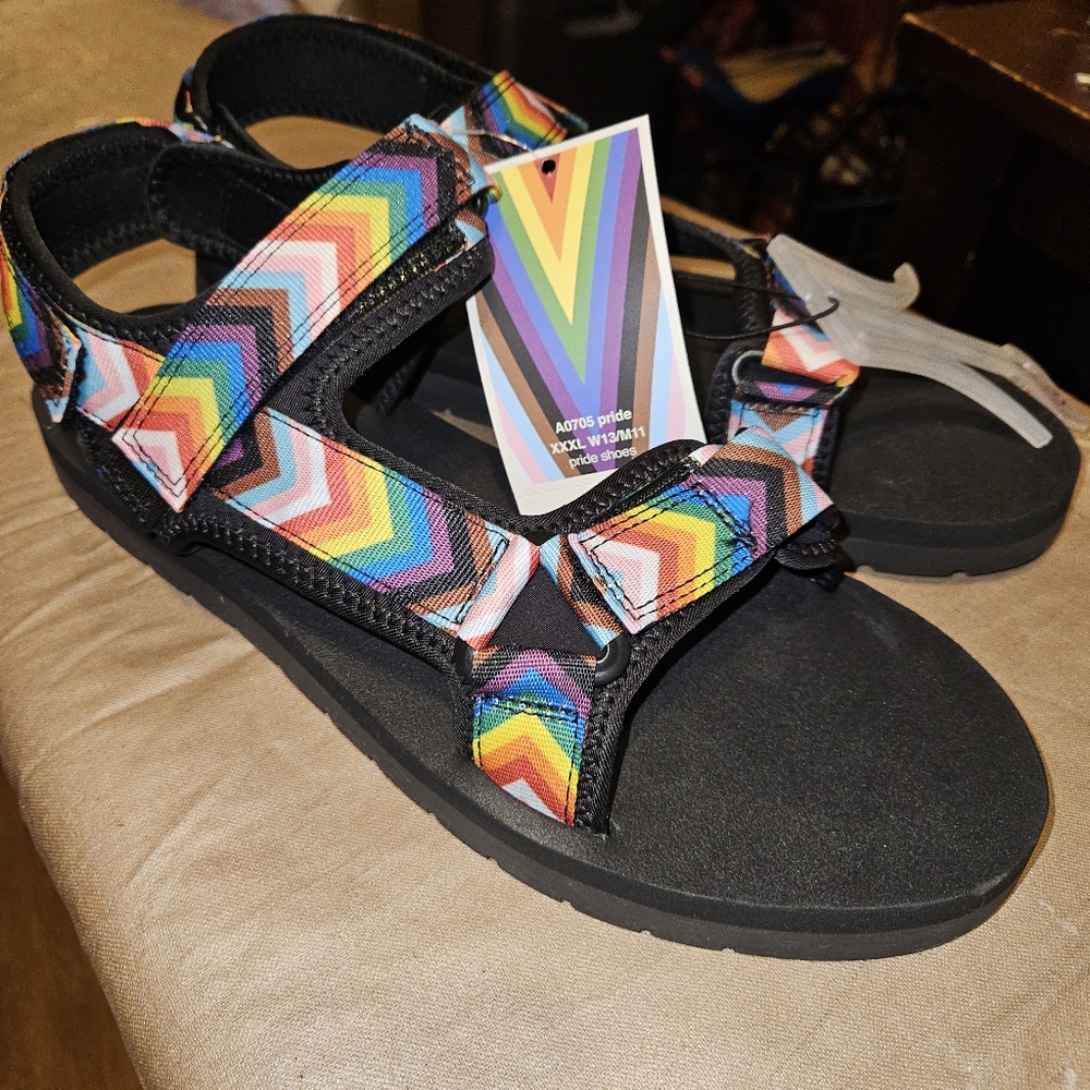 Target Pride Collections Unisex Adventure Sandals, women 13 men 12